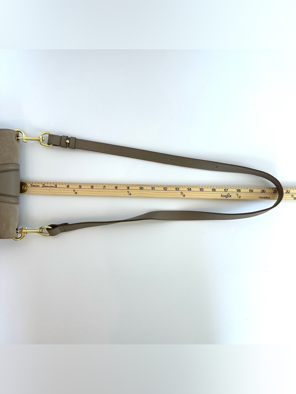 New See by Chloé Hana Suede & Leather Shoulder Bag in Motty Grey - Picture 11 of 16